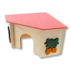 DREWNIANY DOMEK dla gryzoni chomika myszki P04